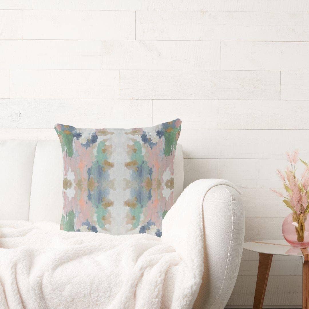 Ella Abstract Modern Art Throw Pillow for Home Decor
