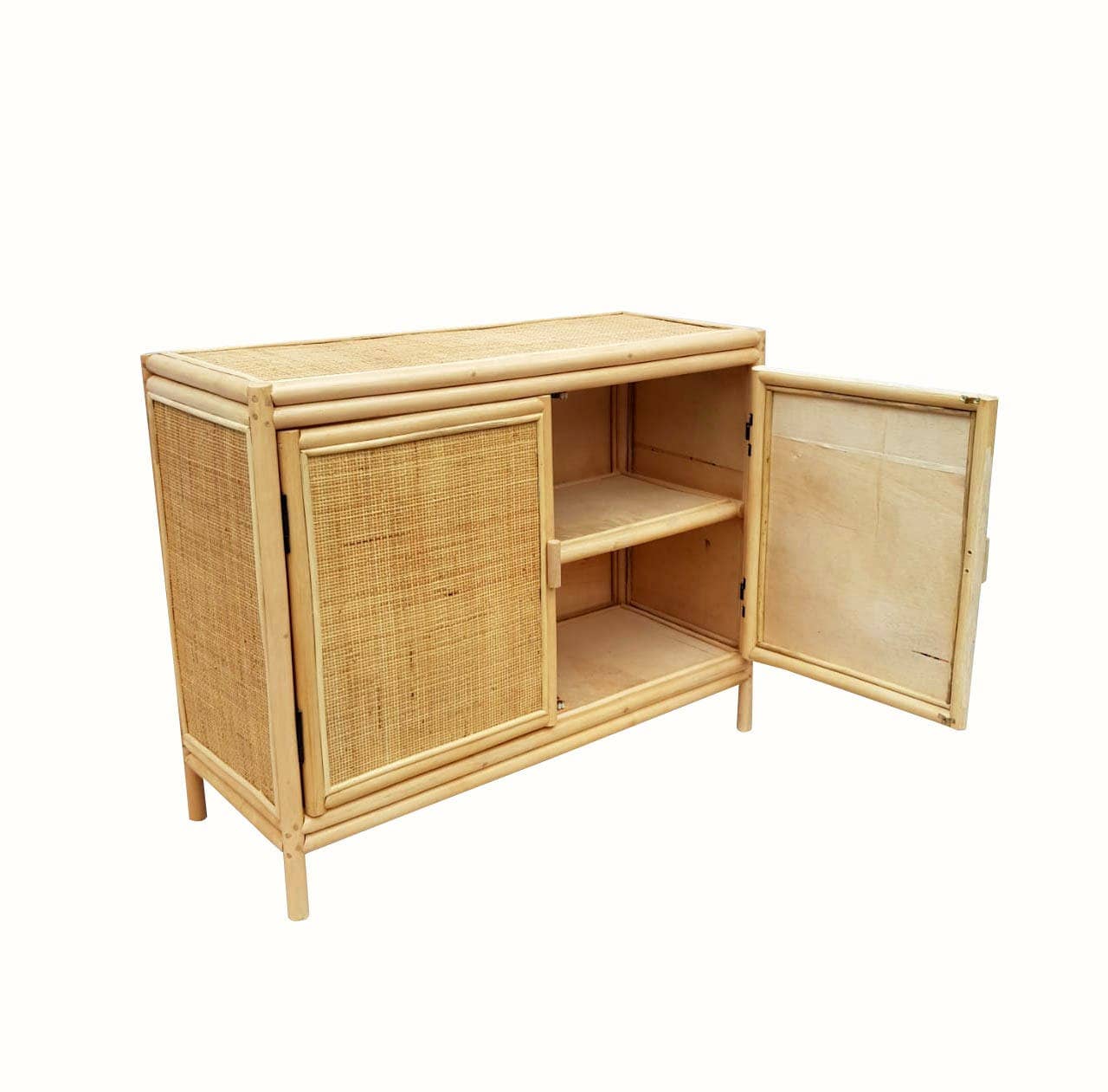 CLEARANCE! Handmade Kona Rattan Cabinet w/Shelves
