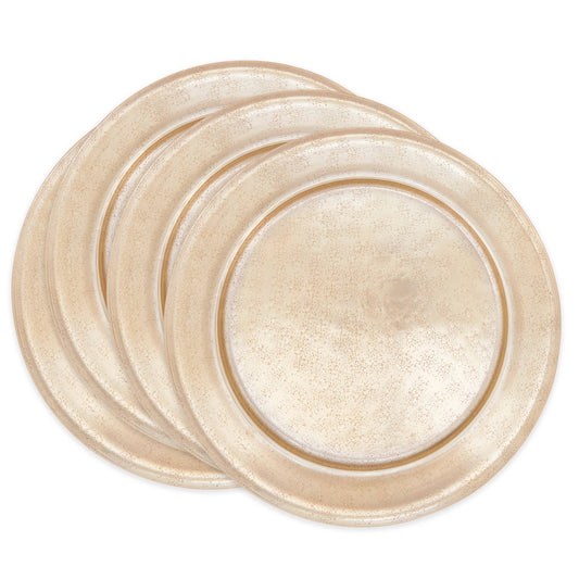 Gold 13" Polished Rimmed Charger, set of 4