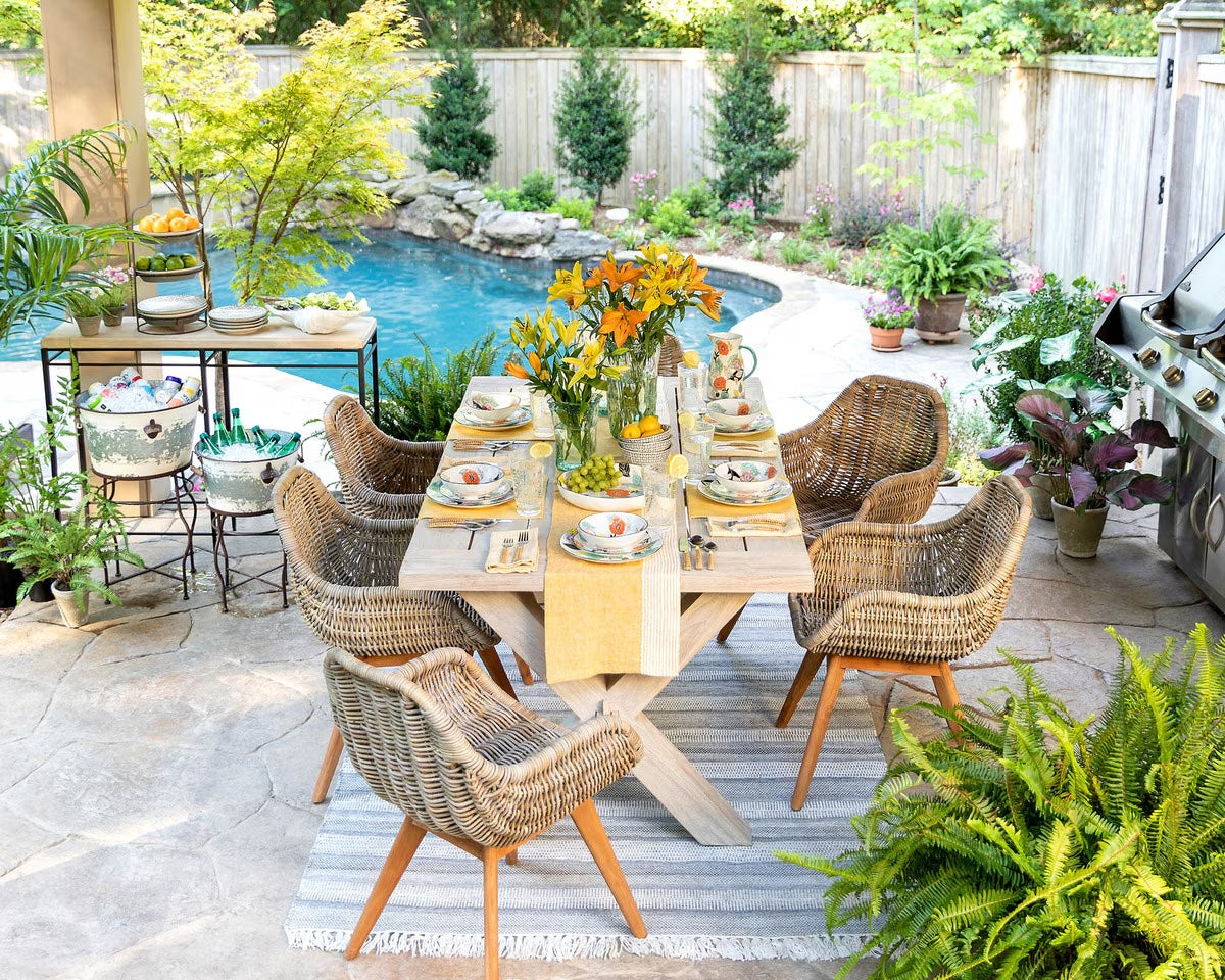 Teak Outdoor Clambake Table (not available for shipping)