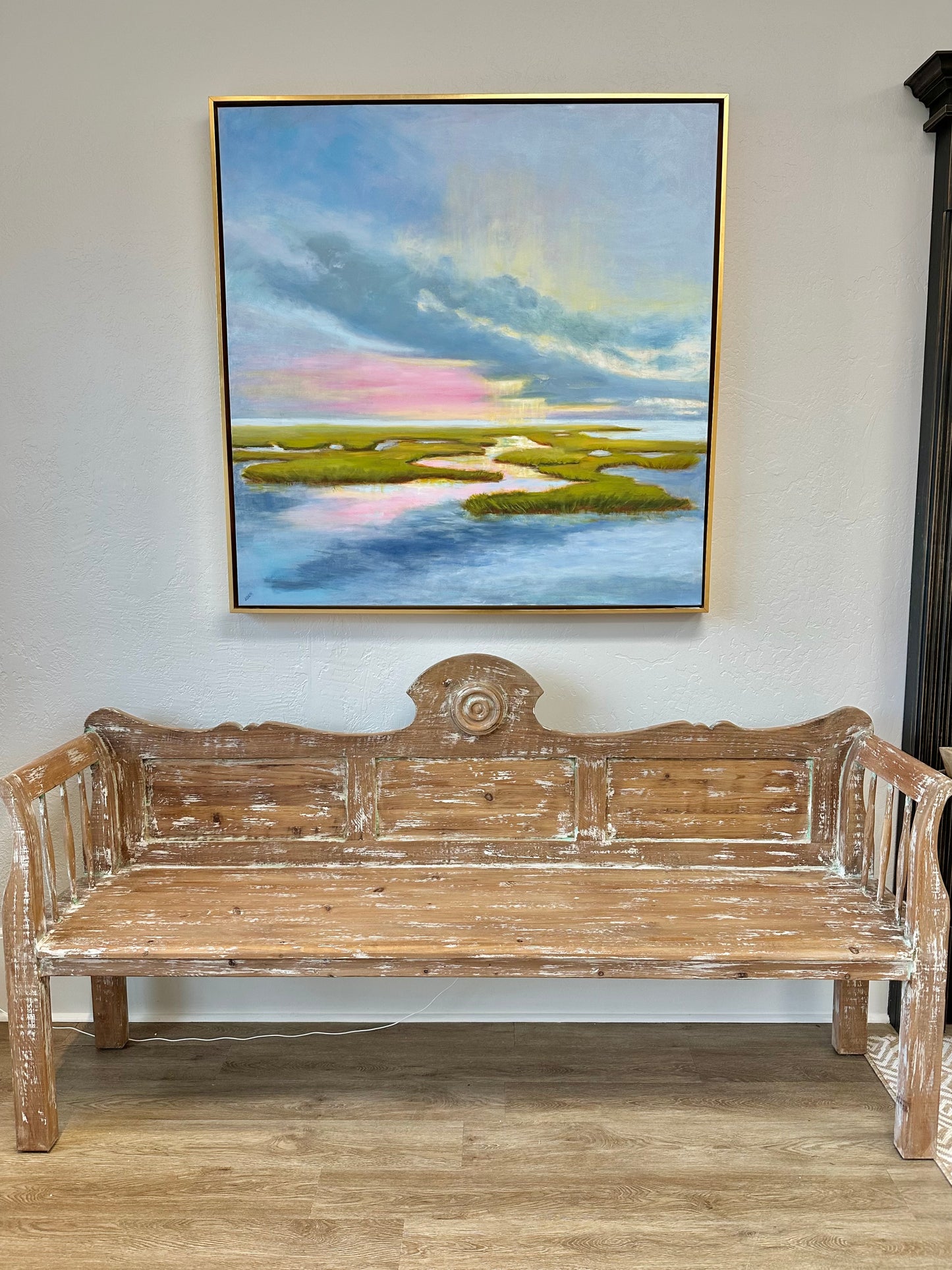 CLEARANCE! Aged Pine Bench