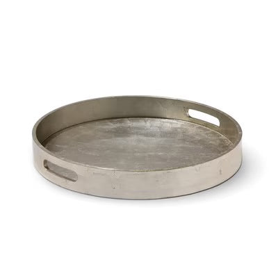 Champagne foiled round tray.