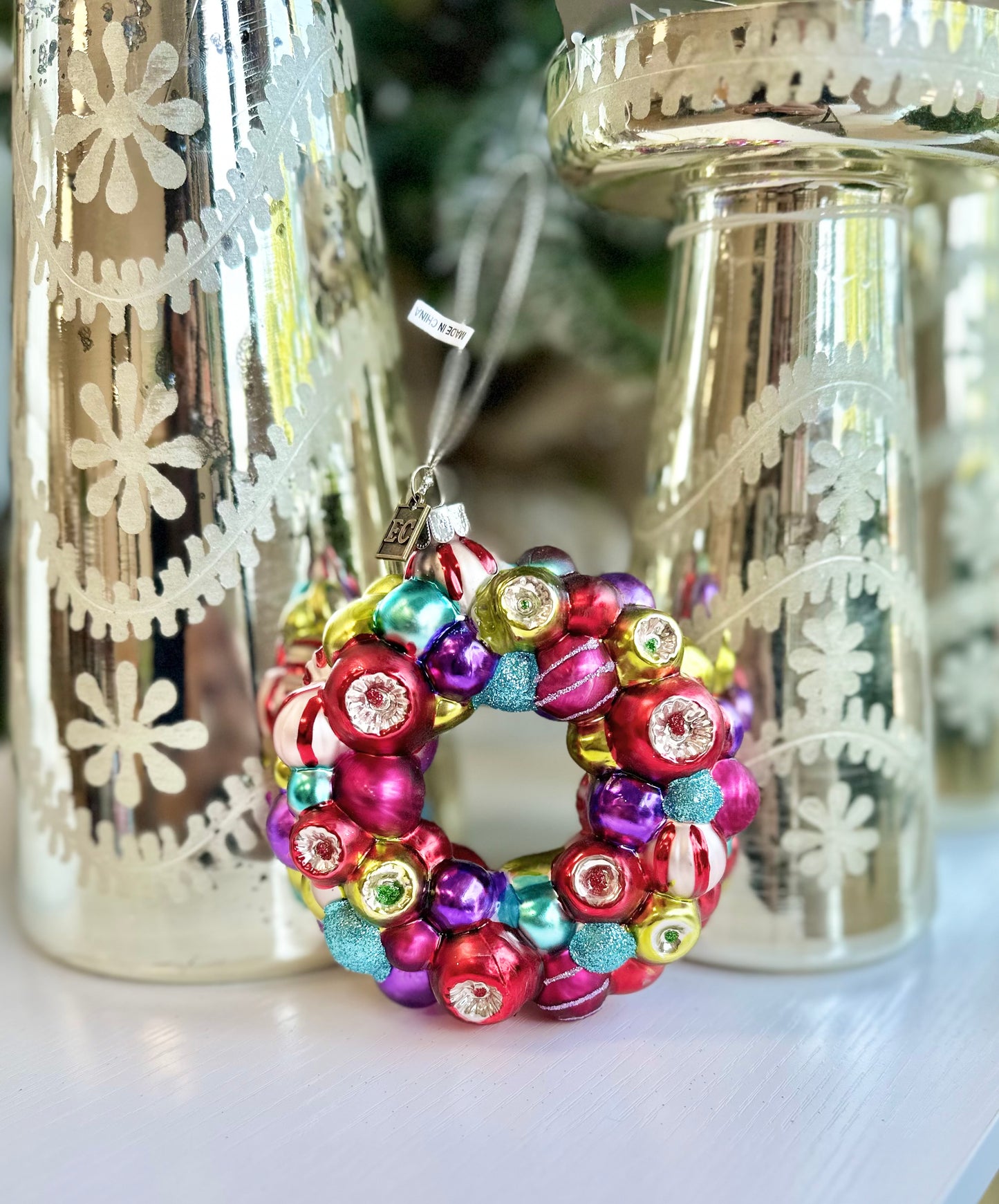 Eric Cortina 4" Glass Ball Wreath Ornament