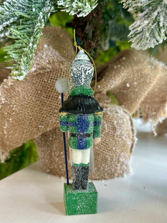 6" Frosted Black Watch Resin Nutcracker