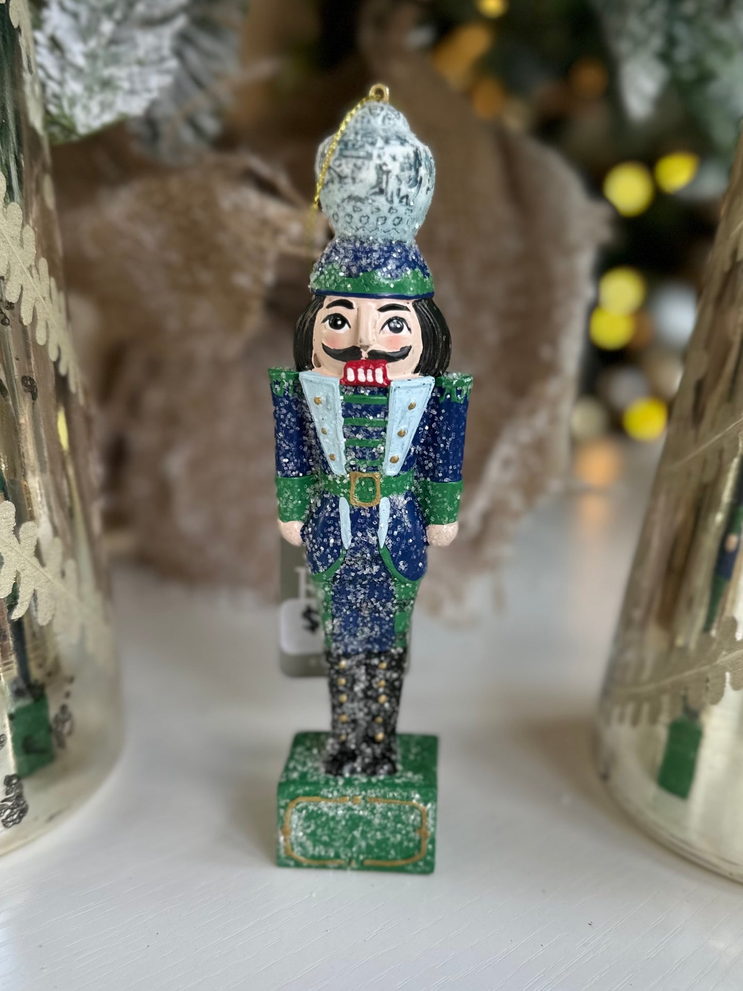 6" Frosted Black Watch Resin Nutcracker