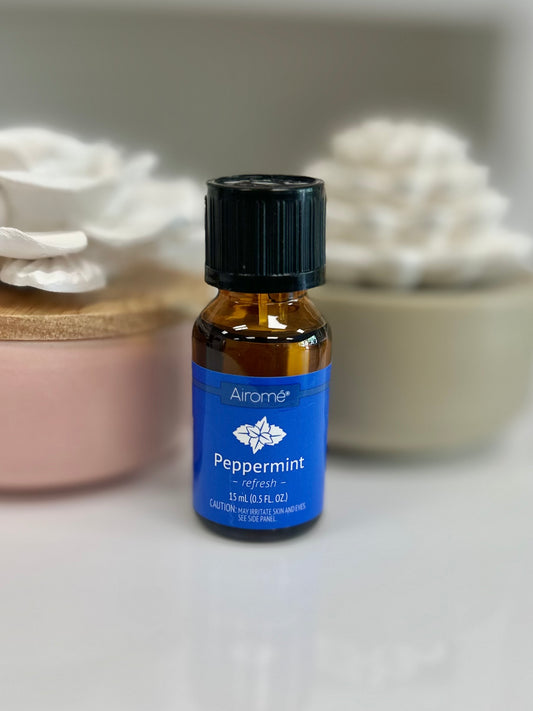Spa Essential Oil Porcelain Diffuser w/ Peppermint Essential Oil (3 designs to choose from)