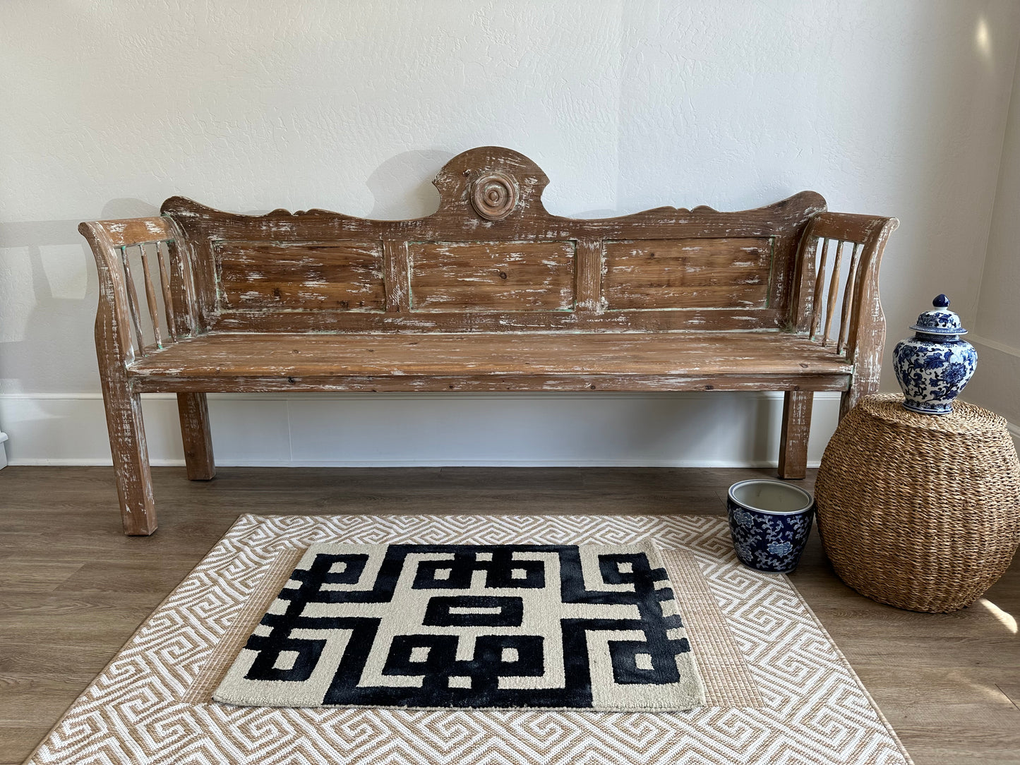 CLEARANCE! Aged Pine Bench