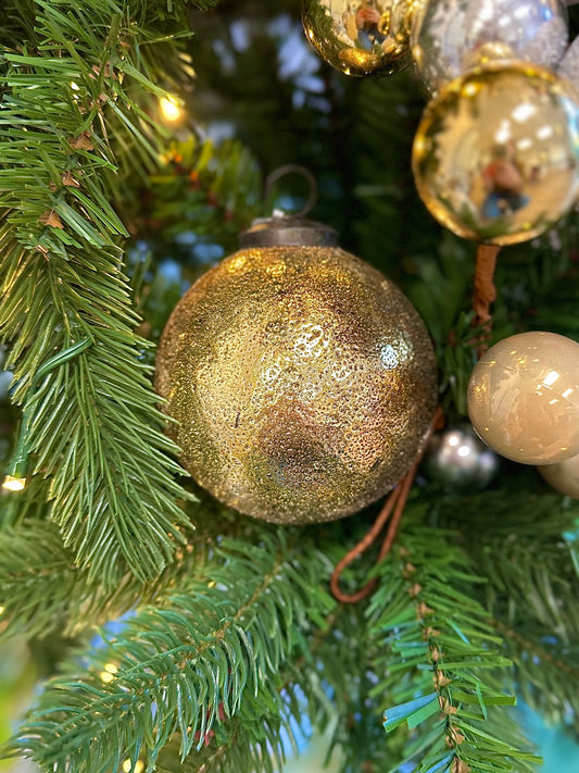 Textured Glass Ornaments 4"