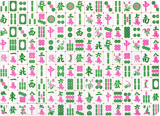 GB6660- Pink and Green Mahjong Cutting Board