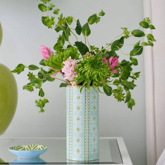 Rosemary Stripe Blue Vase