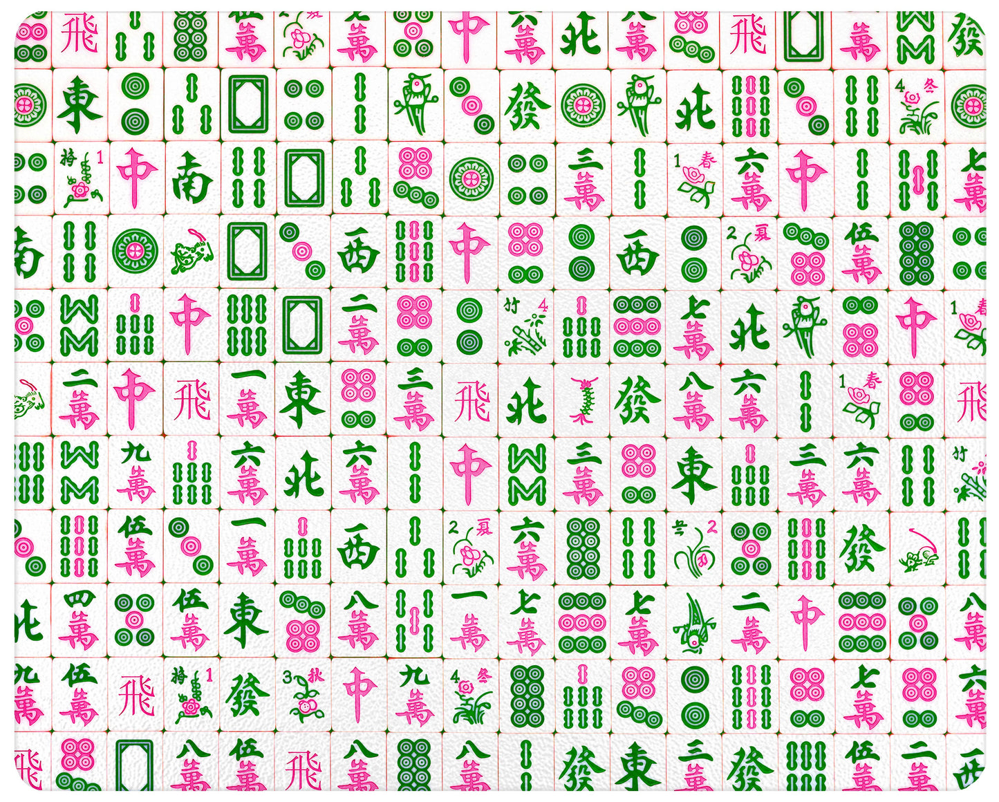 GB6660- Pink and Green Mahjong Cutting Board