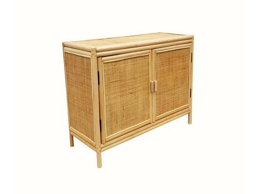 CLEARANCE! Handmade Kona Rattan Cabinet w/Shelves
