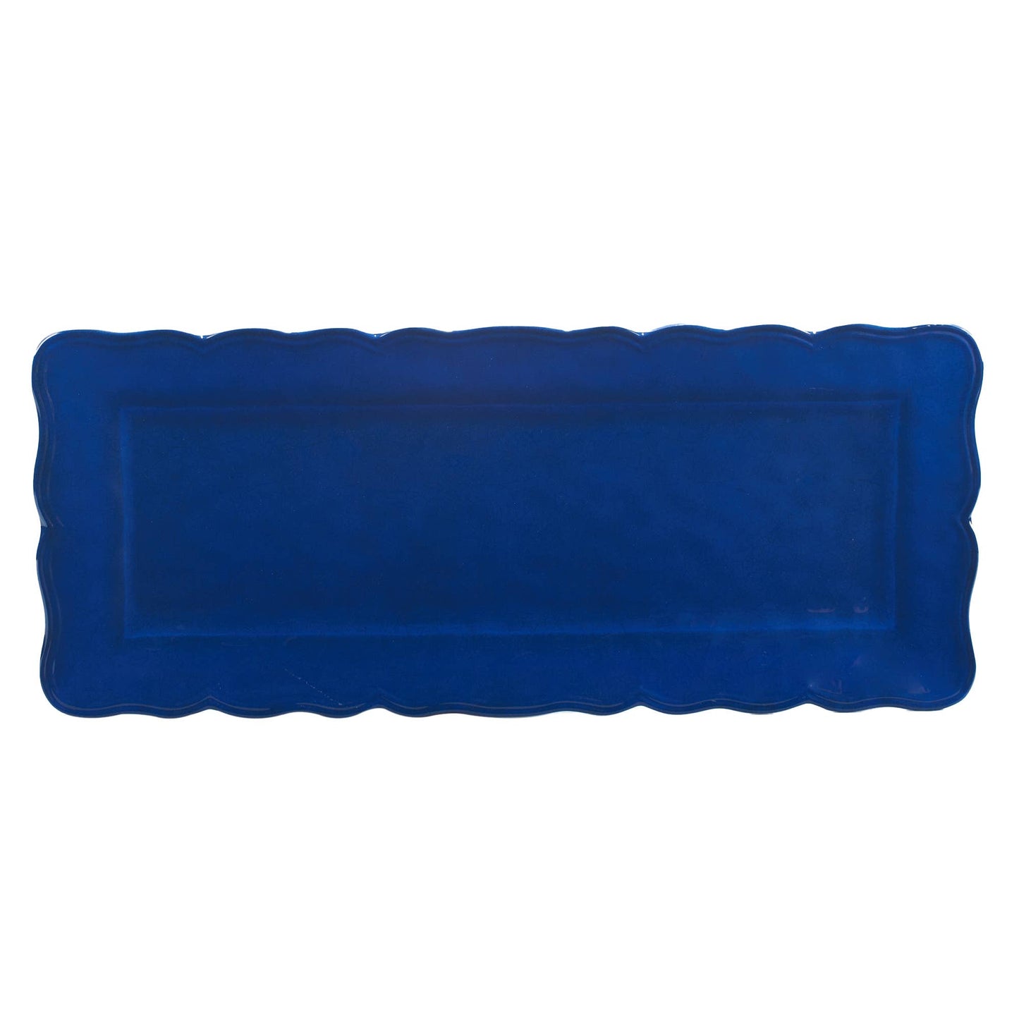 Indigo Blue Melamine Rectangular Platter 19in x 8in