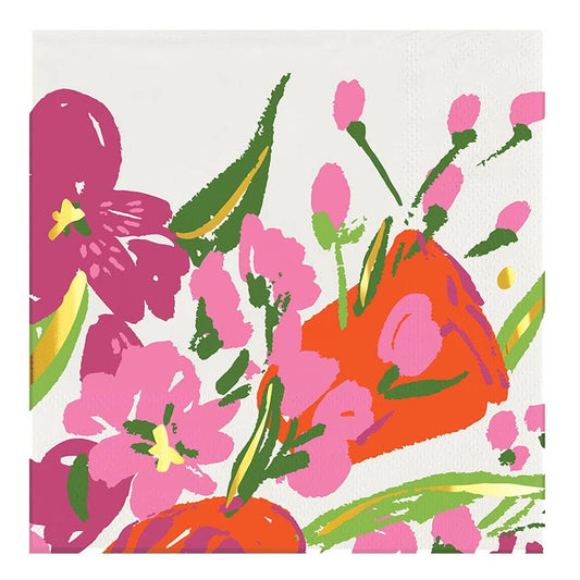 5" Cocktail Napkins - Flowers