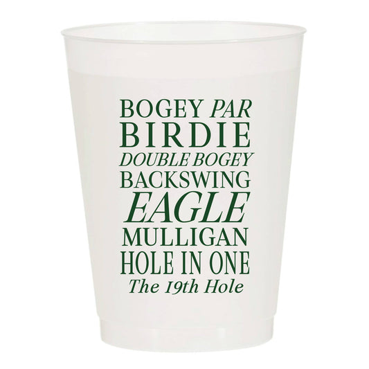 Bogey the 19th Hole Frosted Cups- Masters