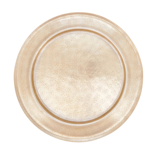 Gold 13" Polished Rimmed Charger, set of 4