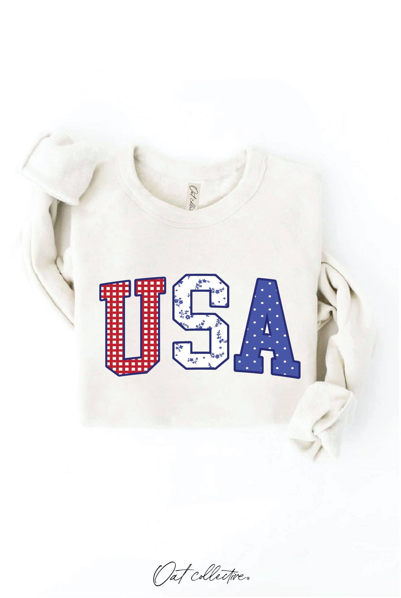 USA WITH PATTERN Graphic Sweatshirt