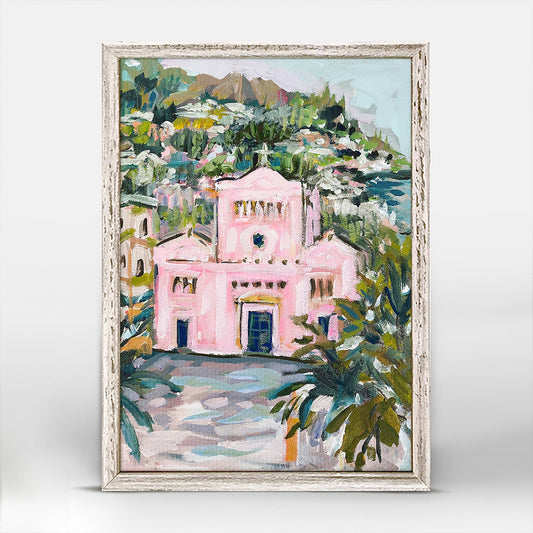 Church By The Sea Mini Framed Canvas