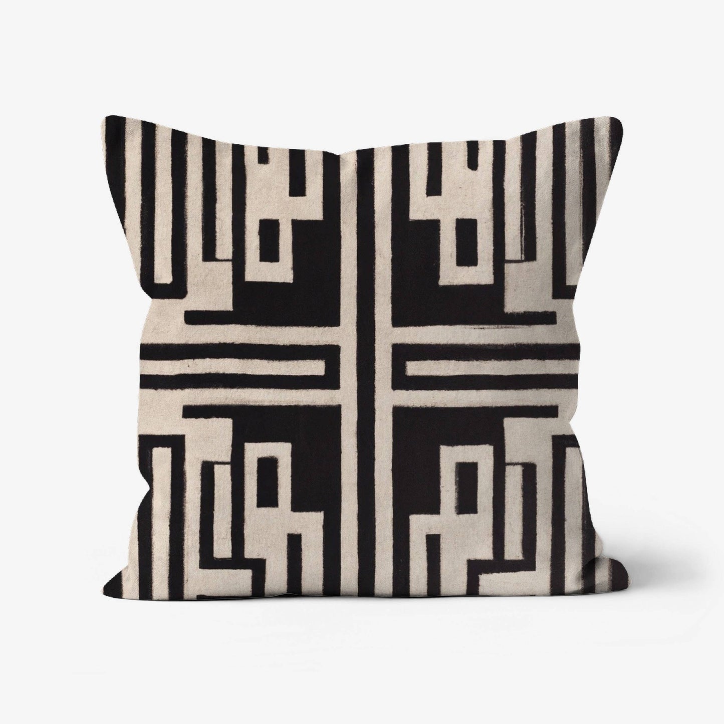 Modern Art Geometric 24x24" Throw Pillow Brown