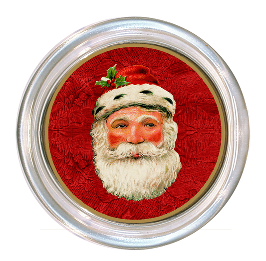 Vintage Santa Coaster/Trinket Tray