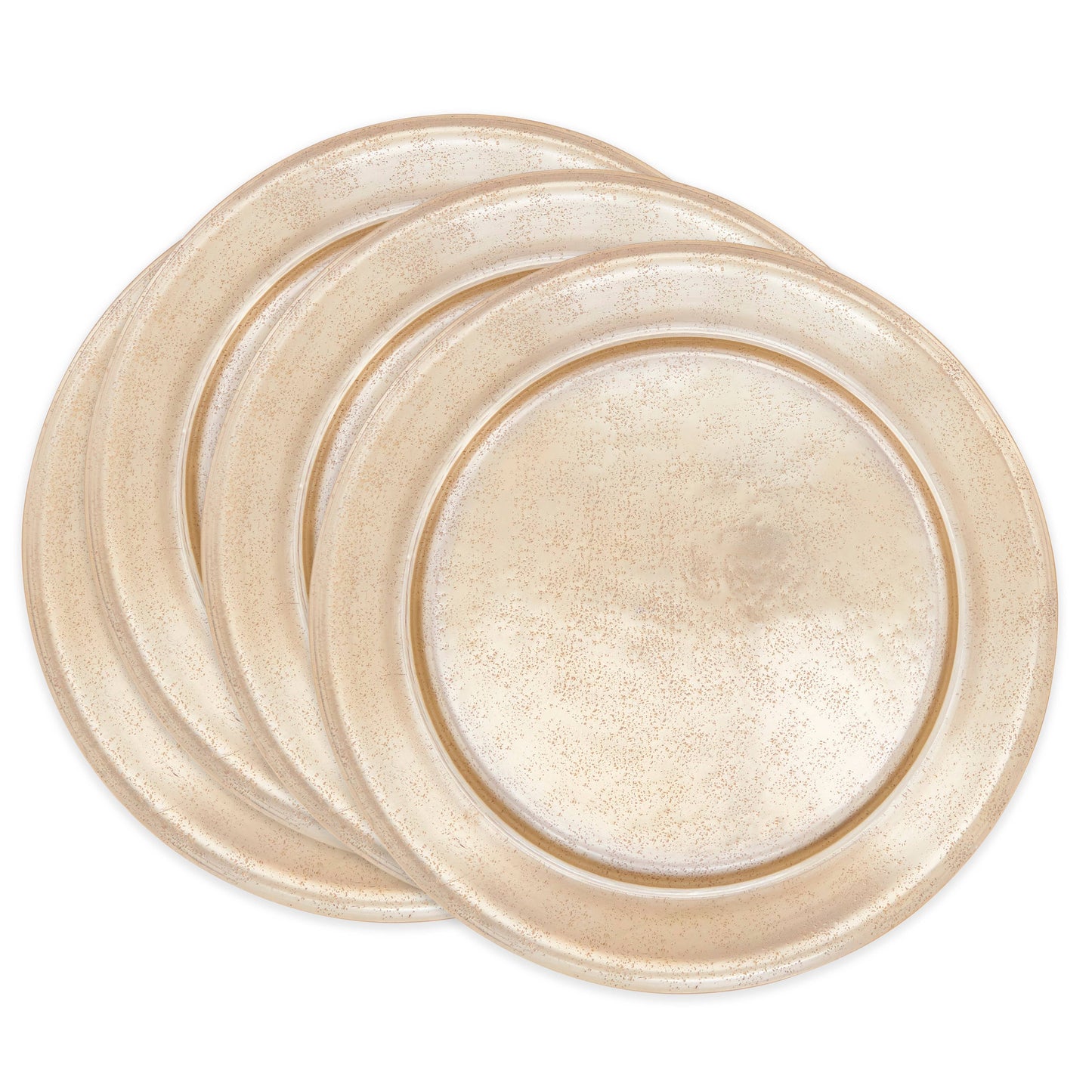 Gold 13" Polished Rimmed Charger, set of 4