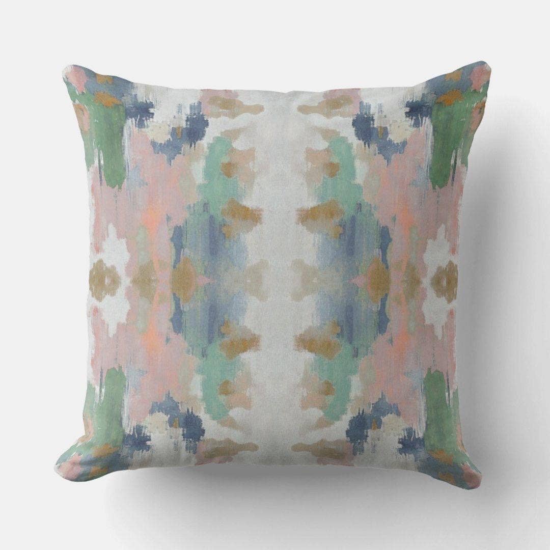 Ella Abstract Modern Art Throw Pillow for Home Decor