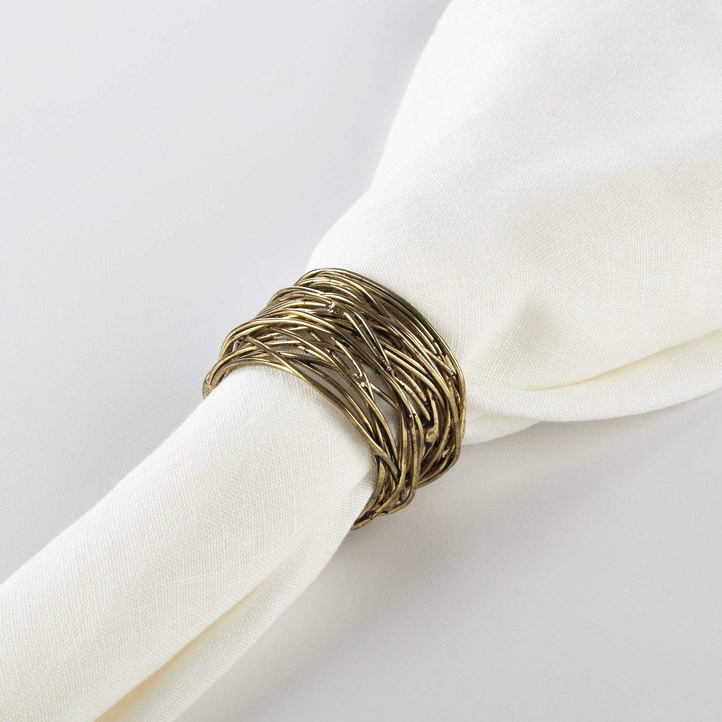 Gold Twine Napkin Ring, set of 4