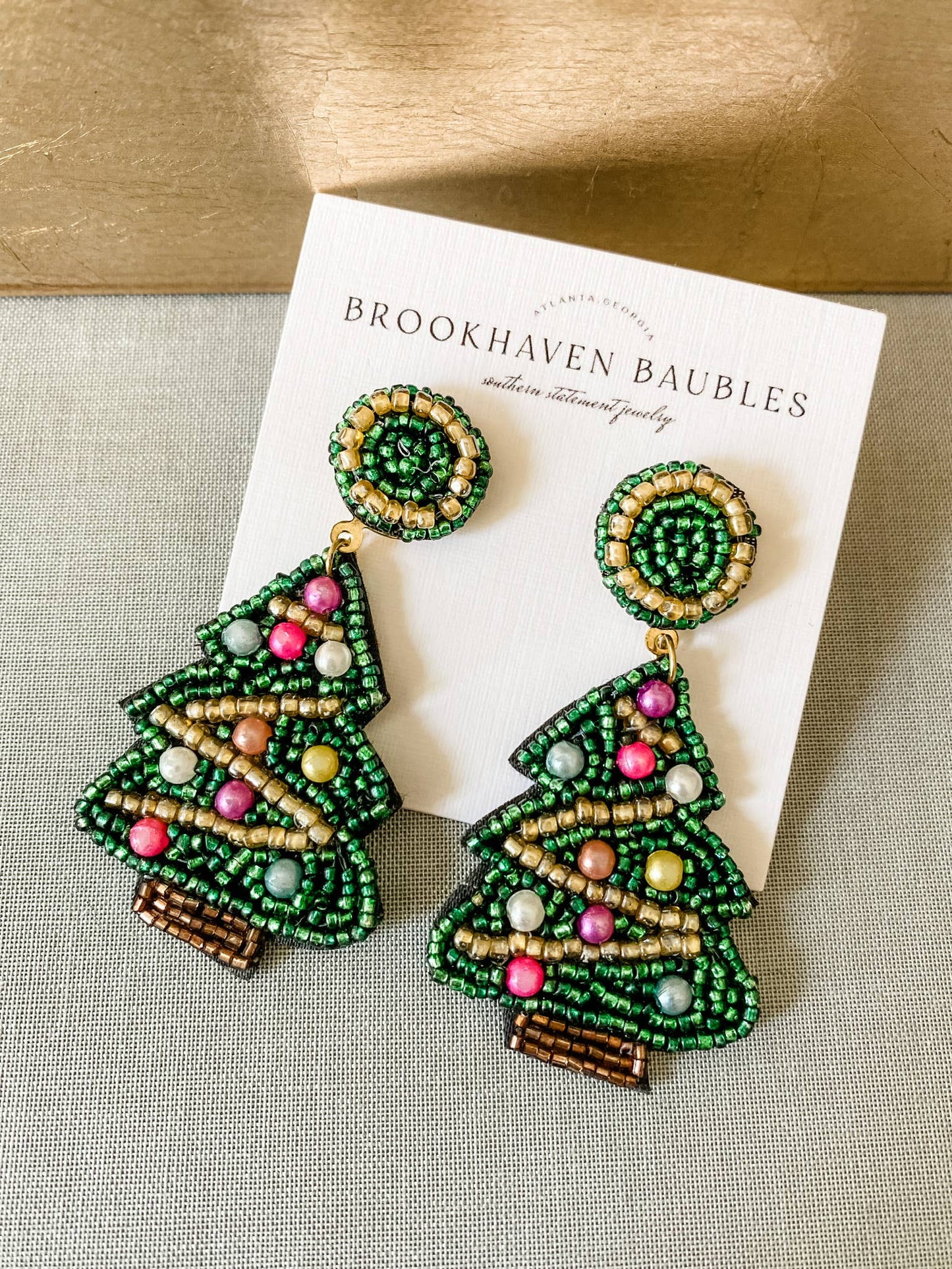 Christmas Tree Earrings (2 Color Options)