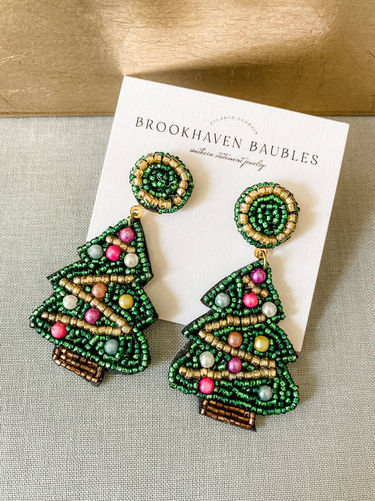 Christmas Tree Earrings (2 Color Options)