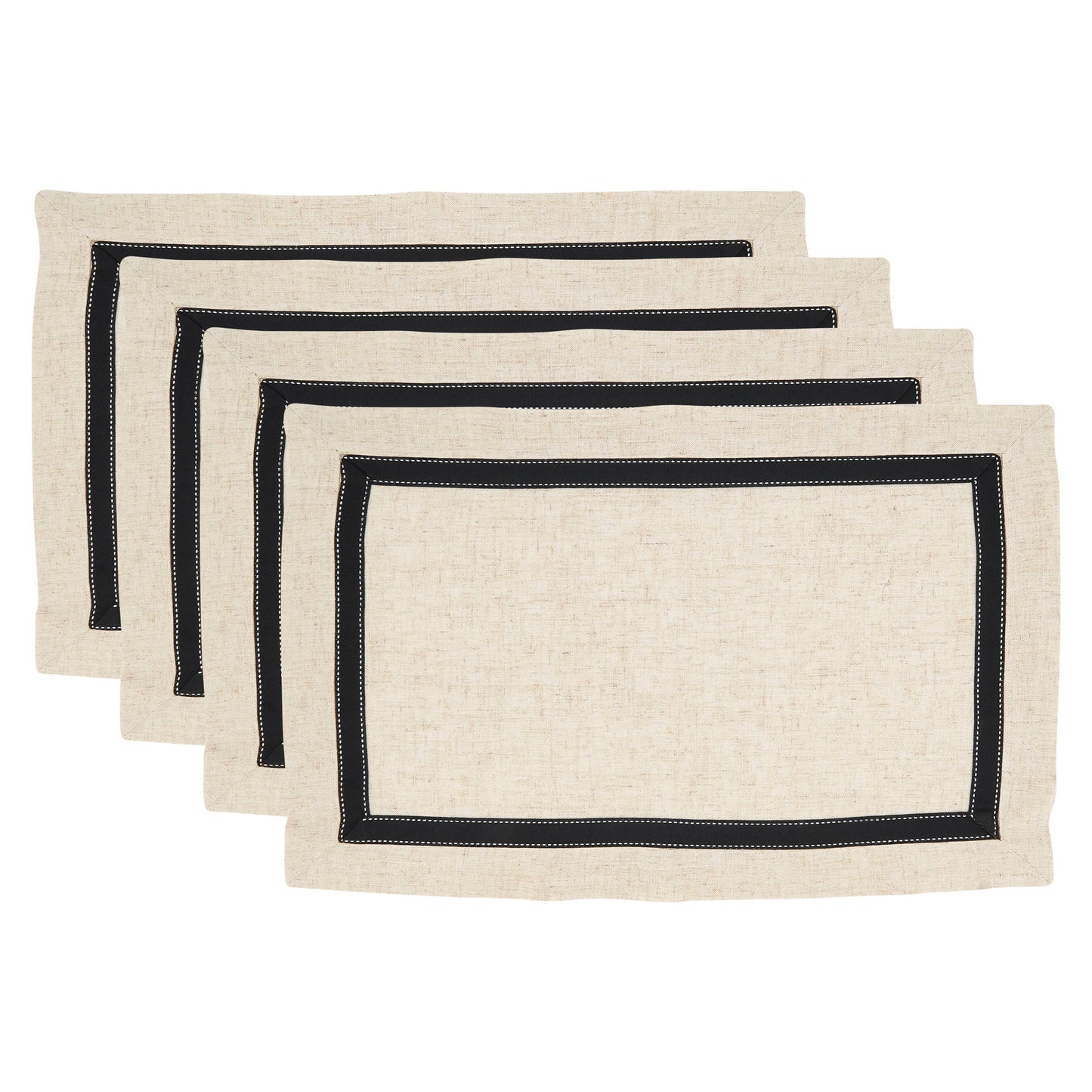 Grosgrain Accent 14x20" Placemat, set of 4.