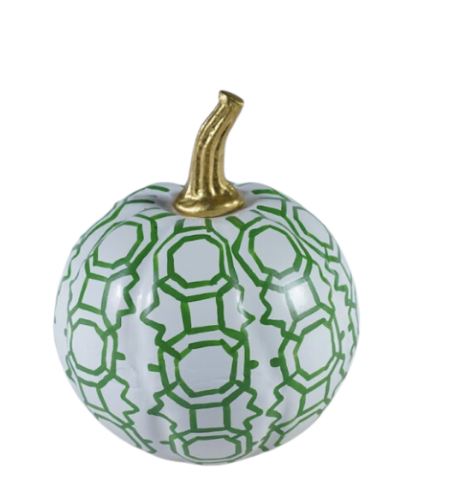 ADORABLE TRELLIS PUMPKIN (GREEN) 6x5"