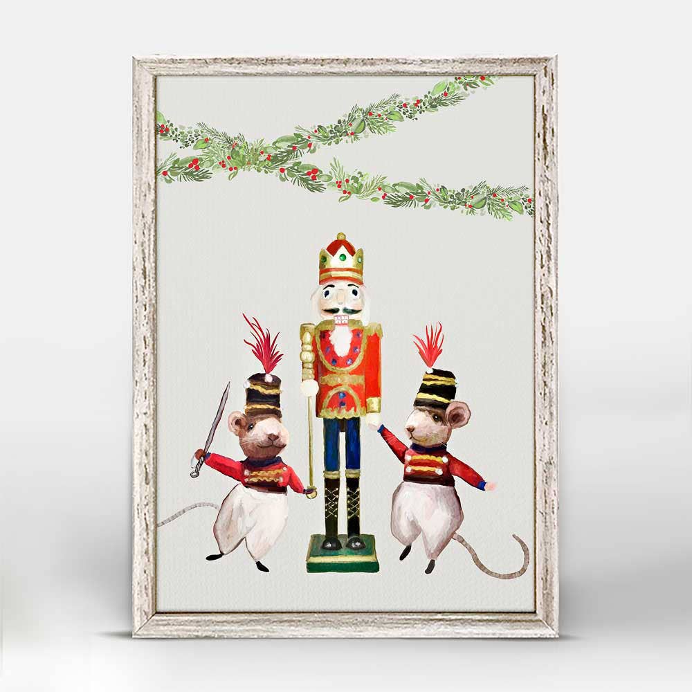 Holiday - Nutcracker Mice by Cathy Walters Framed Canvas