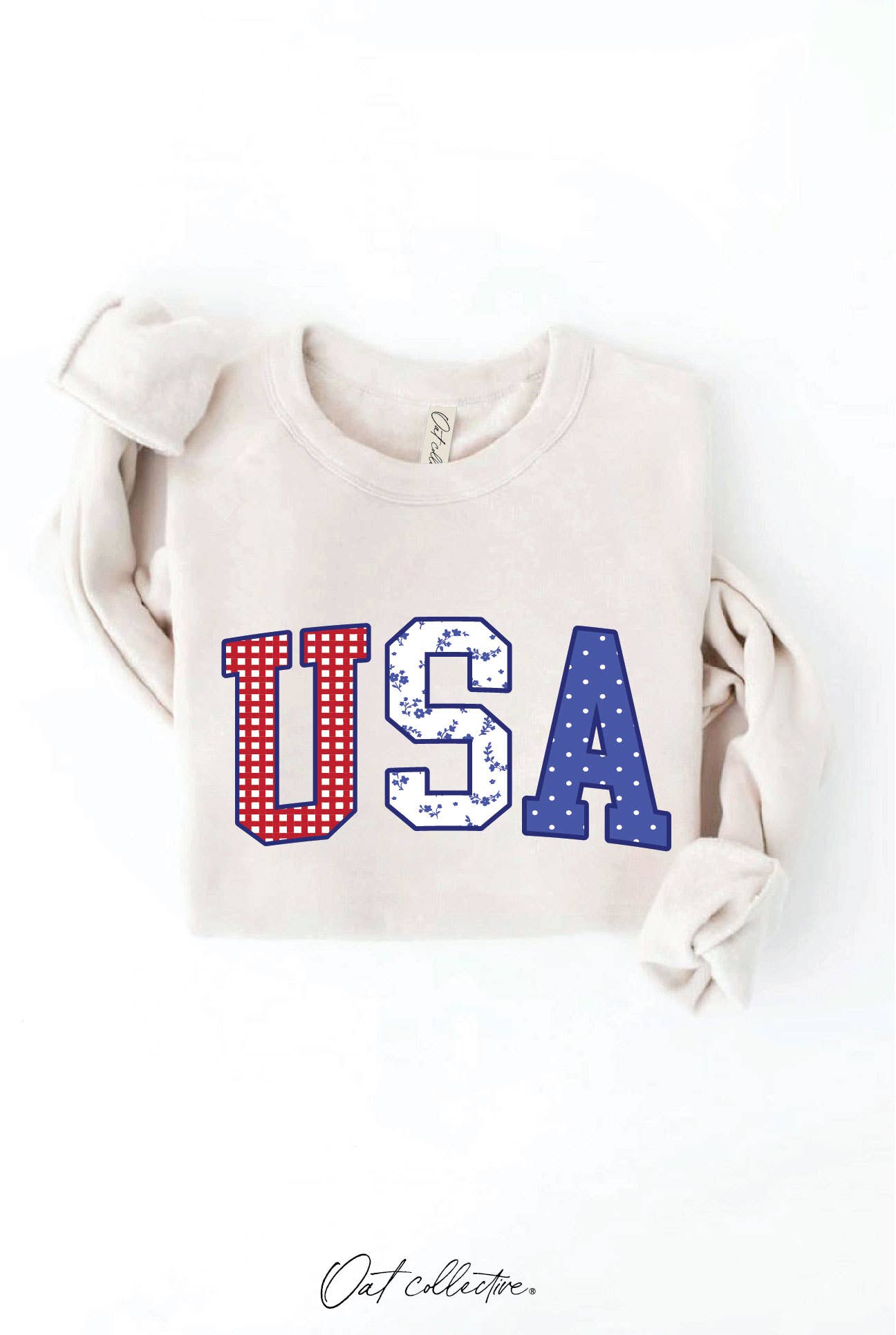 USA WITH PATTERN Graphic Sweatshirt