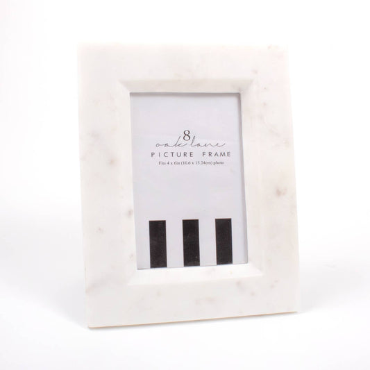 White Marble 4x6 Picture Frame