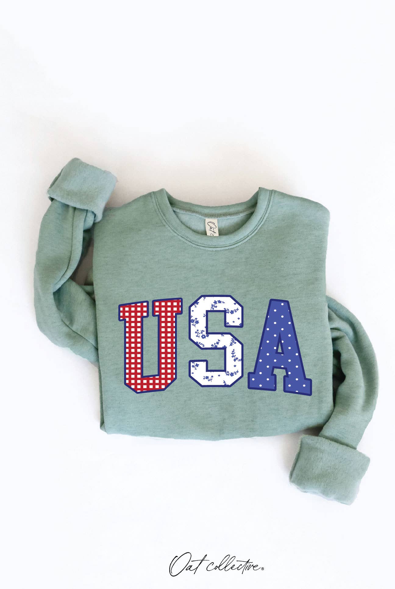 USA WITH PATTERN Graphic Sweatshirt