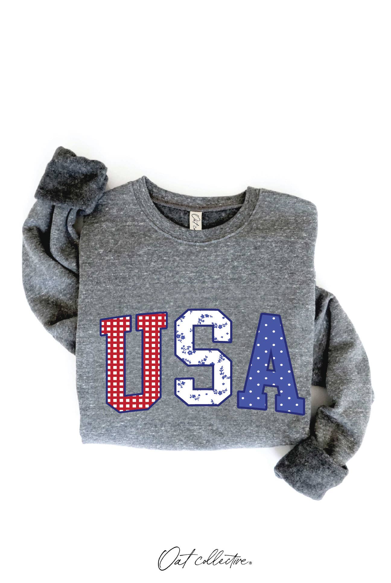USA WITH PATTERN Graphic Sweatshirt