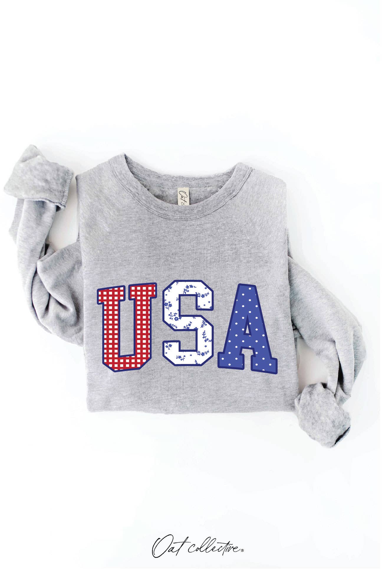 USA WITH PATTERN Graphic Sweatshirt