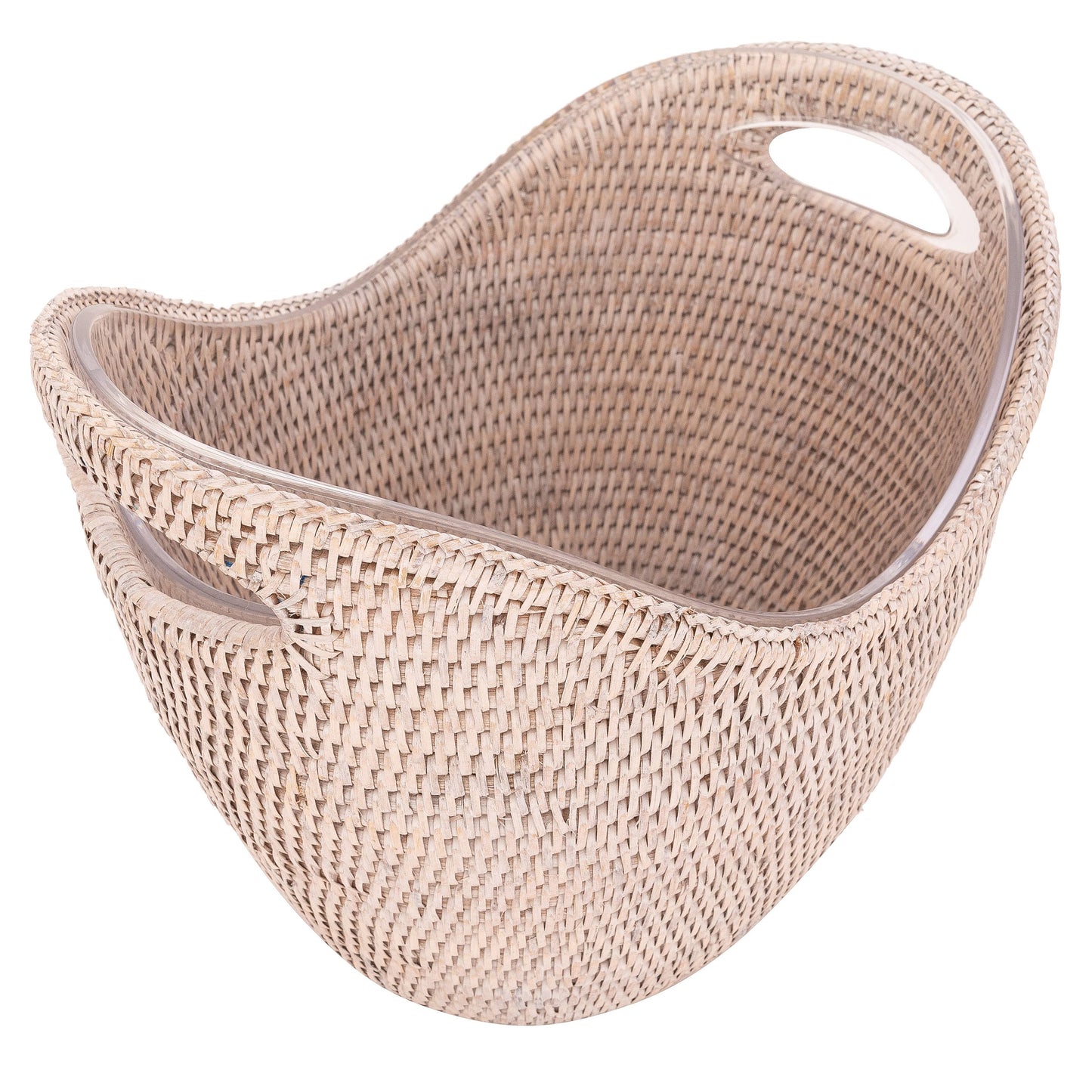 Artifacts Rattan Champagne Bucket with Acrylic Insert