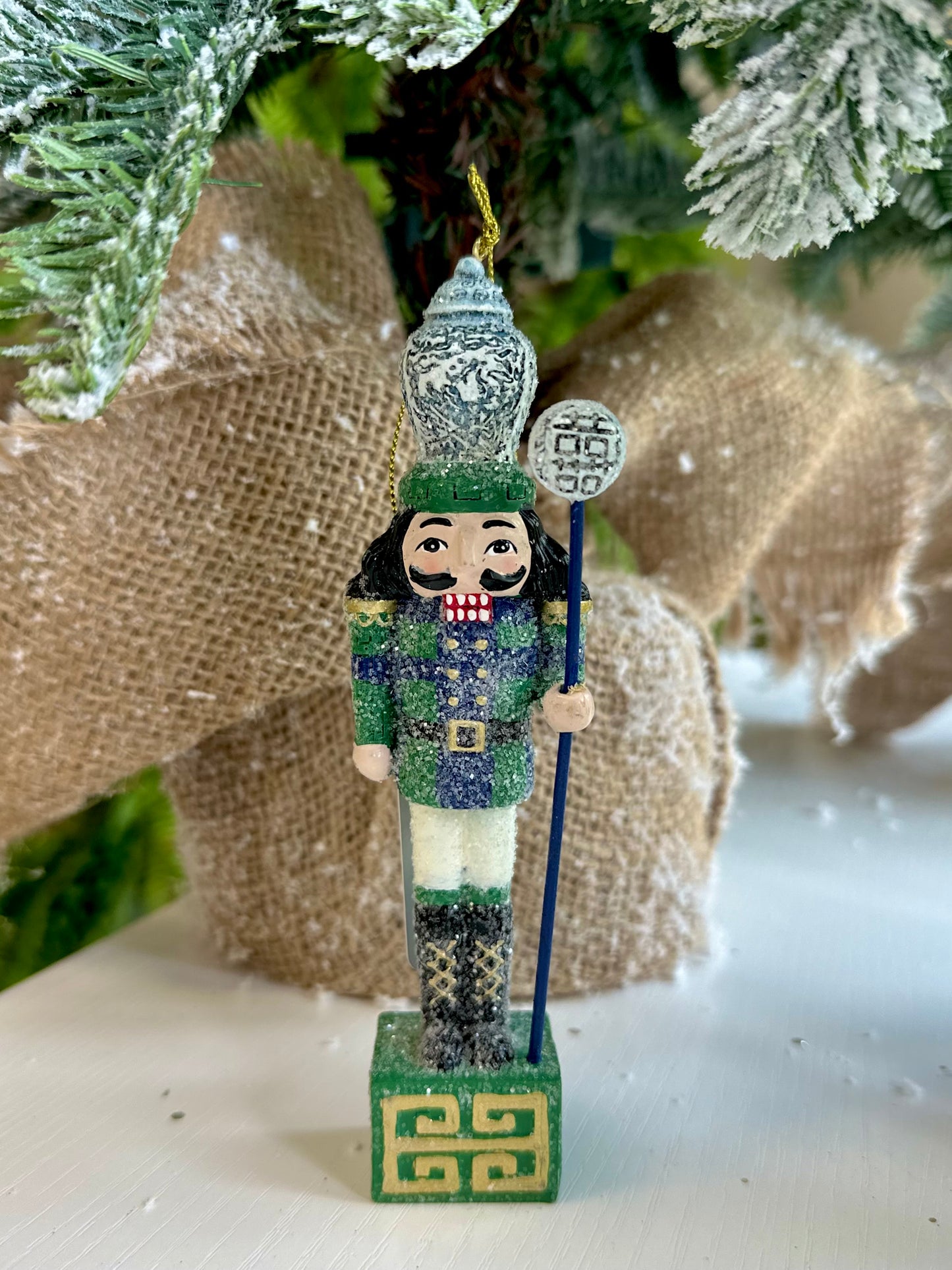 6" Frosted Black Watch Resin Nutcracker