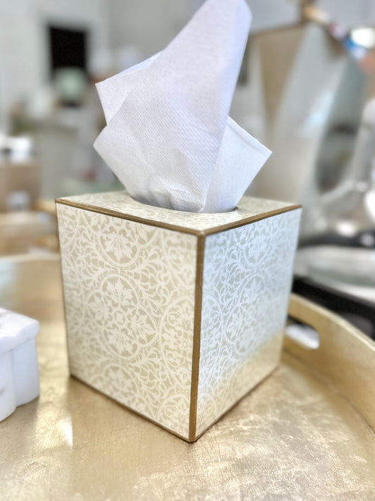 Cream Cathedral Tissue Box Cover