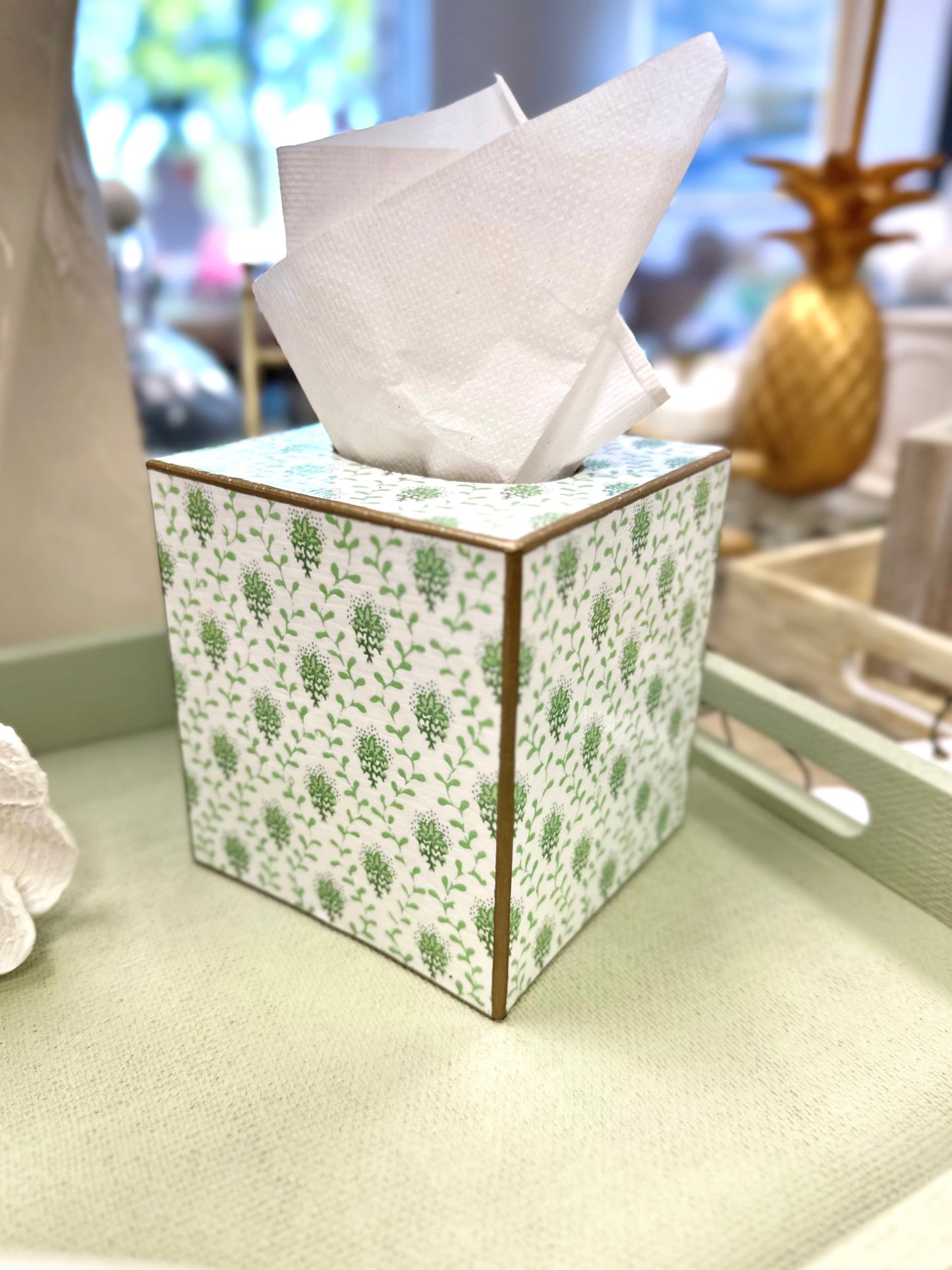 1201-Sage Provincial Tissue Box Cover