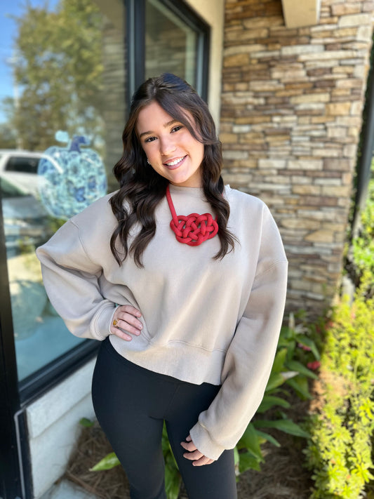 Nautical Knot Statement Necklace (assorted colors/patterns)