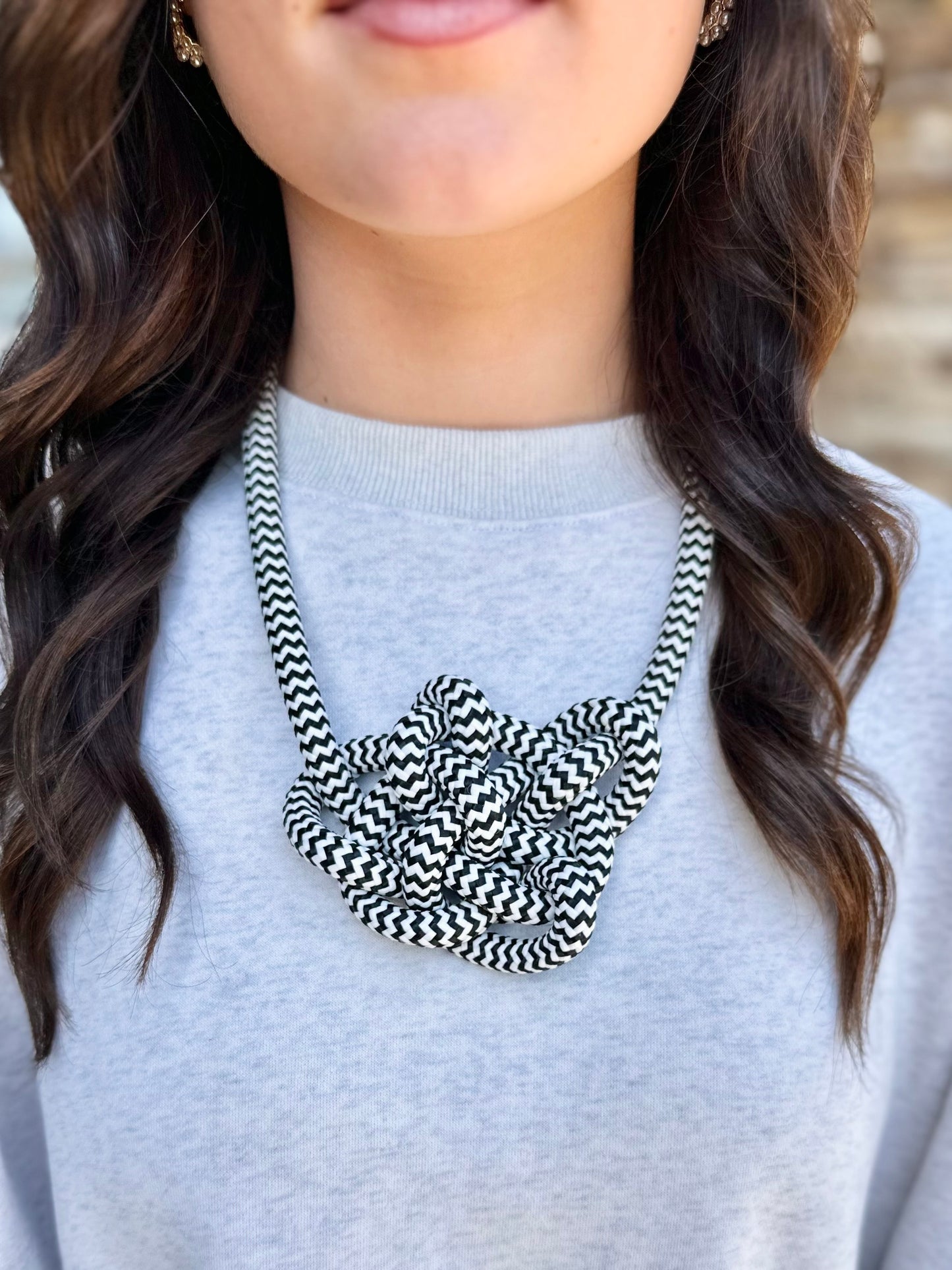 Nautical Knot Statement Necklace (assorted colors/patterns)