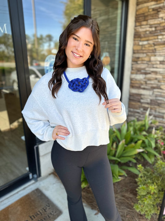 Nautical Knot Statement Necklace (assorted colors/patterns)