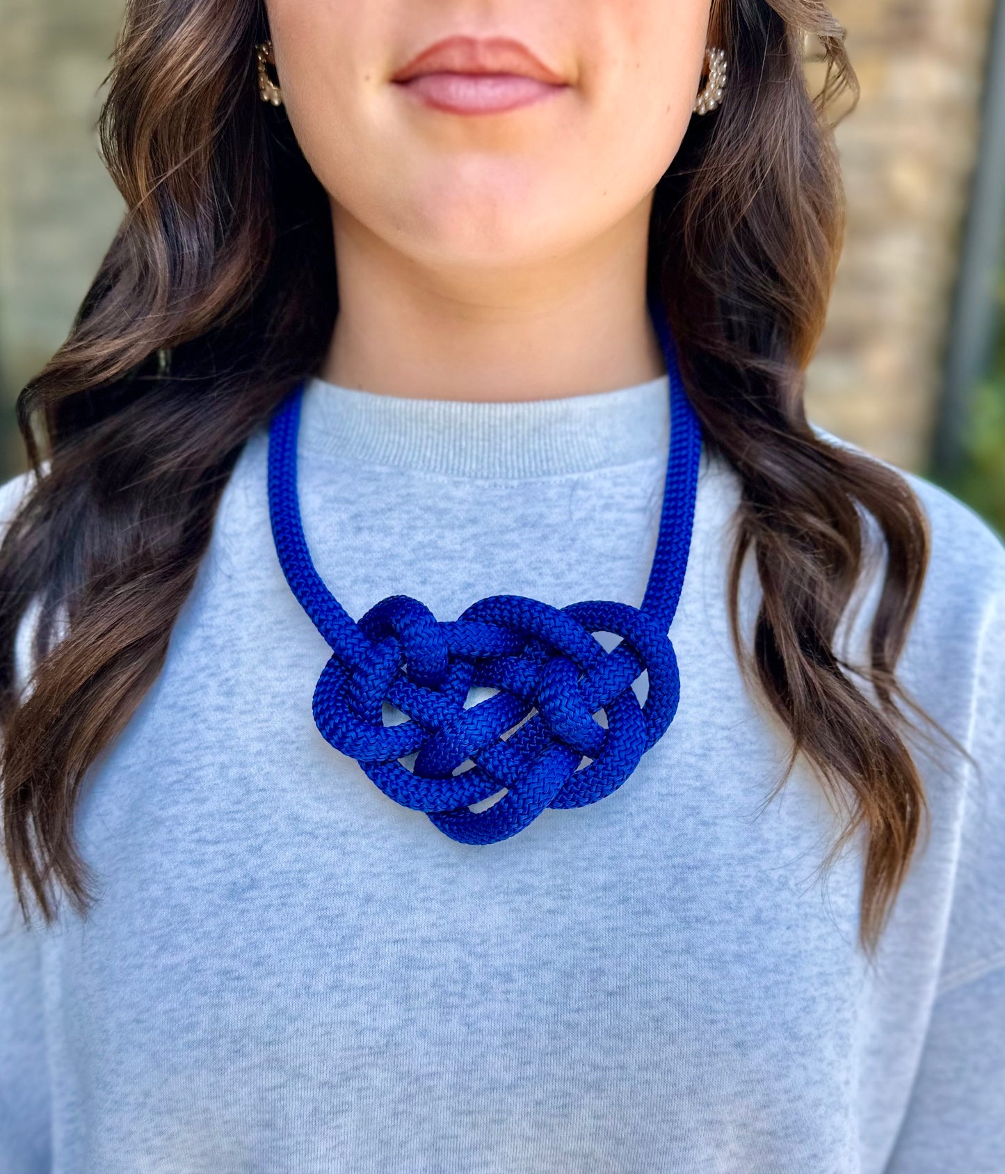 Nautical Knot Statement Necklace (assorted colors/patterns)