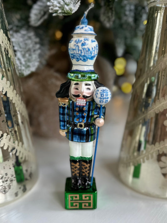 8" Black Watch Nutcracker Glass Ornament, 3 assorted styles