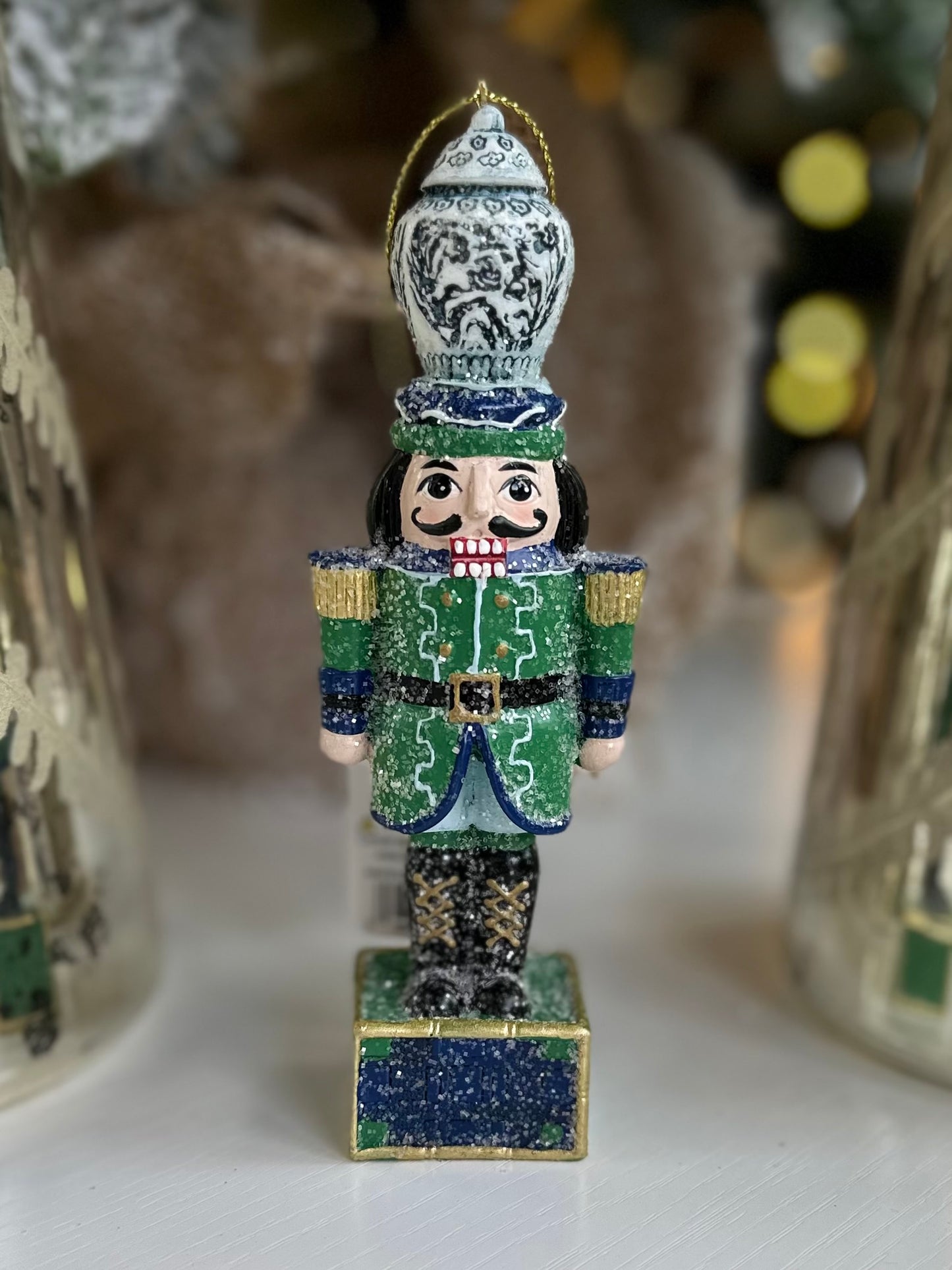 6" Frosted Black Watch Resin Nutcracker