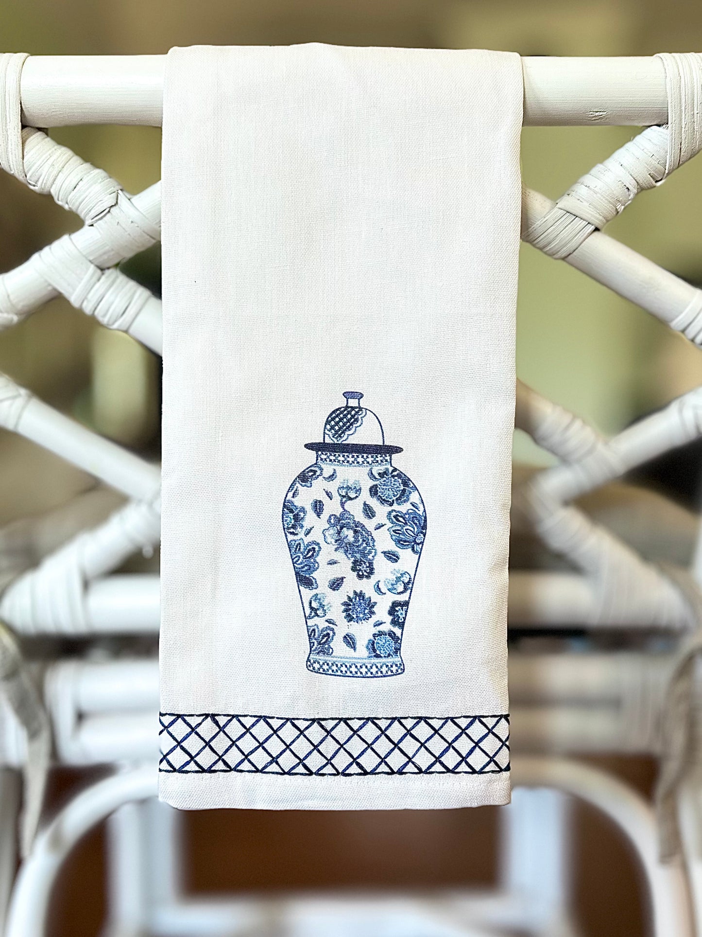 Chinois Temple Jar Tea Towel