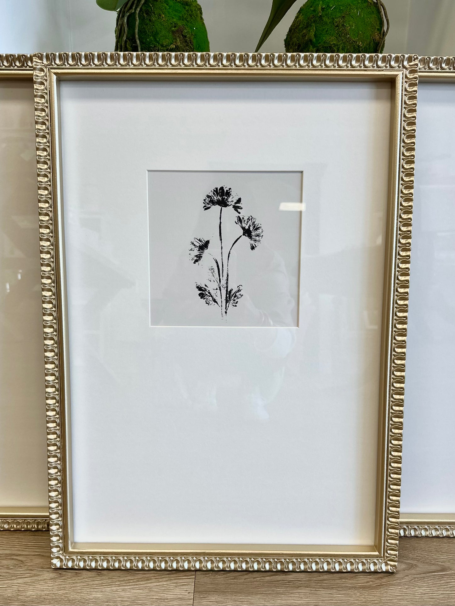 24"x17" Ink Petals Framed Art, sold individually