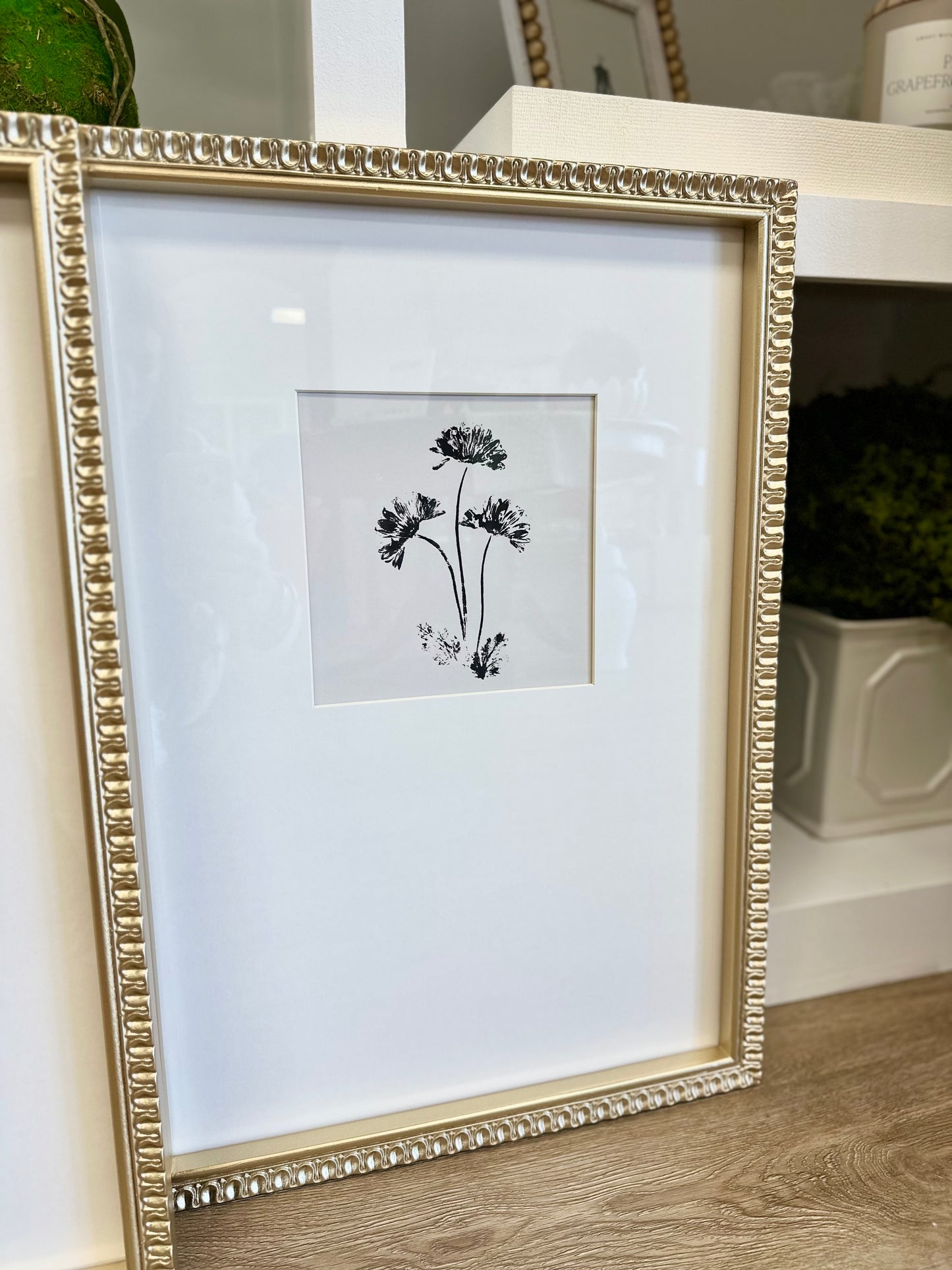 24"x17" Ink Petals Framed Art, sold individually